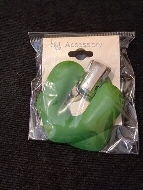 Green Heart Shaped Earrings